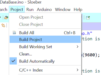 Build project Sloeber