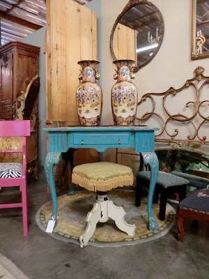 turquoise writing desk