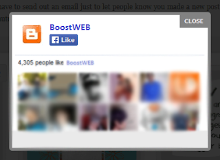 Add Facebook Pop up Like Box Widget in blogger