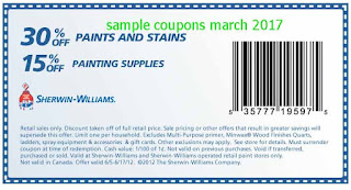 free Sherwin Williams coupons march 2017