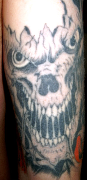 Labels Scream skull tattoo