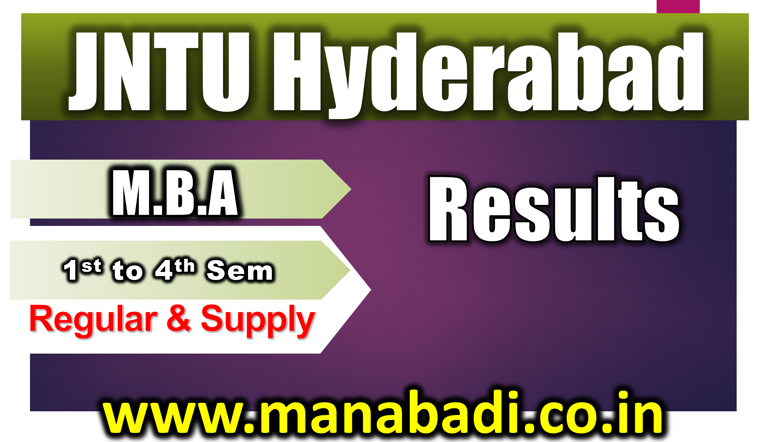 JNTU-Hyderabad M.B.A 1st Year 1st Semester (R22) Supplementary Sept 2023 Revaluation-Recounting Results