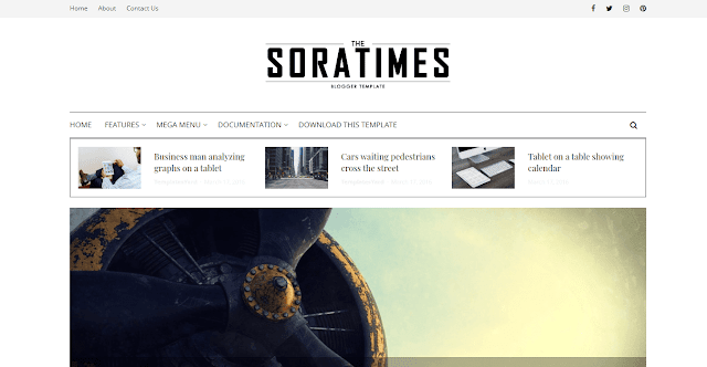 Sora Times Blogger Template