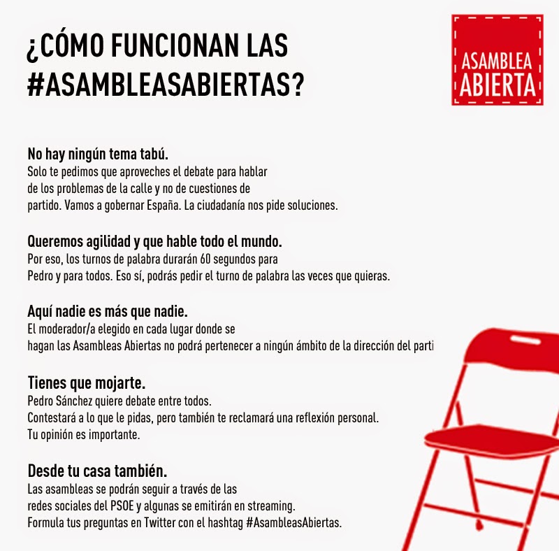 asambleas abiertas del PSOE