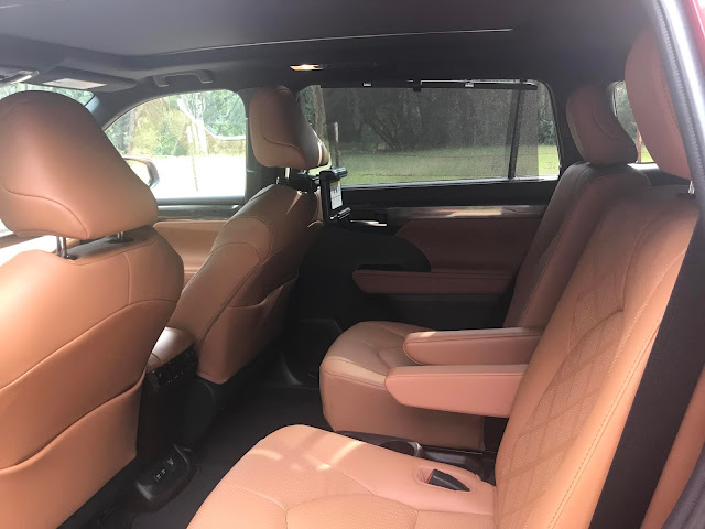 Rear seats in 2020 Toyota Highlander Hybrid Platinum AWD