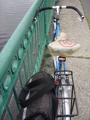 bicycle rain brooks plastic bag