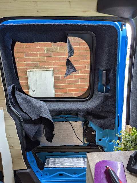 carpeting van conversion door