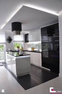 kitchen design white black