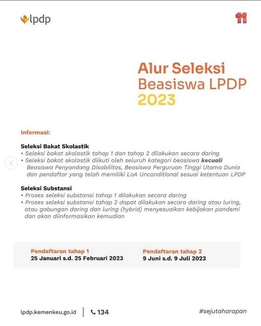 Alur Seleksi Beasiswa LPDP Tahun 2023