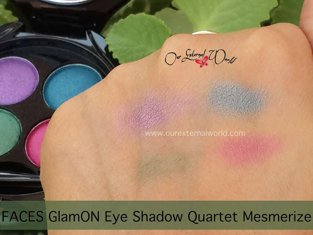 FACES Glam On Eye Shadow Quartet Mesmerize - Review, Swatches, Price