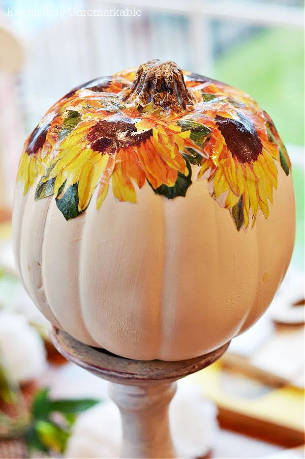 Drying A Decoupage Pumpkin