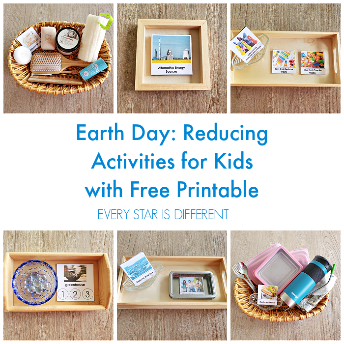 Earth Day Reducing Activities for Kids with Free Printables