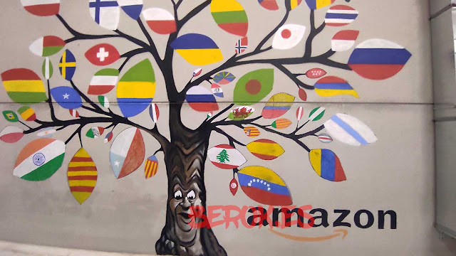 graffiti árbol banderas Amazon