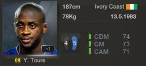 yaya toure ss09 fifa online 3