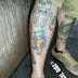 One of Timothy's Leg Tattoos