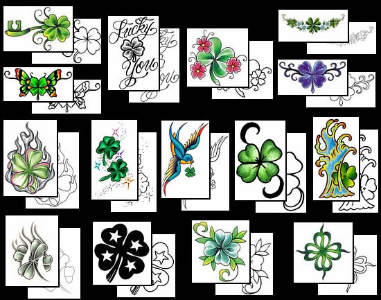 celtic clover tattoos designs 4 leaf clover tattoo design