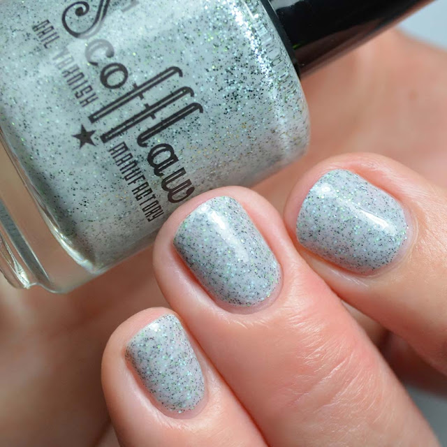 grey glitter nail polish