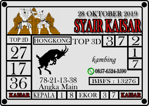 PRDIKSI  HONGKONG TANGGAL 28-10-2020