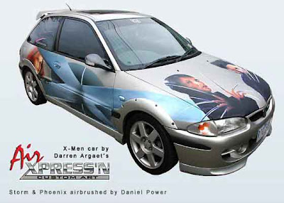 xmen car airbrush