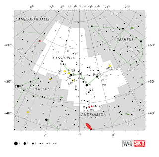 IAU: Карта на съзвездието Касиопея | Cassiopeia