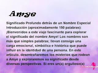 significado del nombre Amye