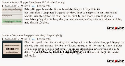 cách rút ngắn bài viết trang chủ blogspot