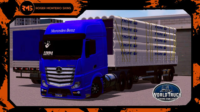 Skins World Truck, Skins Actros, Cano tigre, Actros, Carretinha 2 eixos