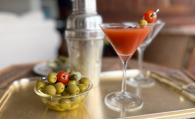 Food Lust People Love: The arranged marriage between Ms. Bloody Mary and Mr. Dirty Martini, this Dirty Bloody Mary Martini should please the lovers of both savory cocktails. No need to choose the bride’s or groom’s side. Sit on either side of the aisle. We are all family here.