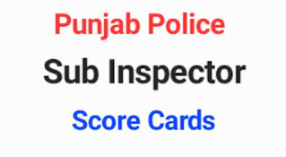 Punjab Police Sub Inspector Score Card
