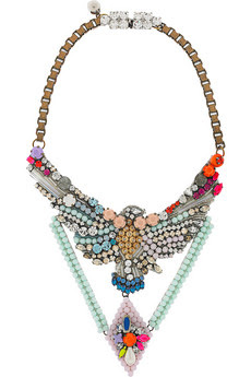 colorful statement necklaces, trend, fashion trend, trend-spotting, jewelry, Shourouk Phenix Alabaster Crystal Necklace