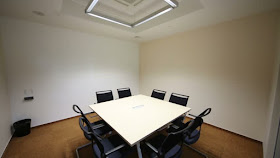 Empty meeting table