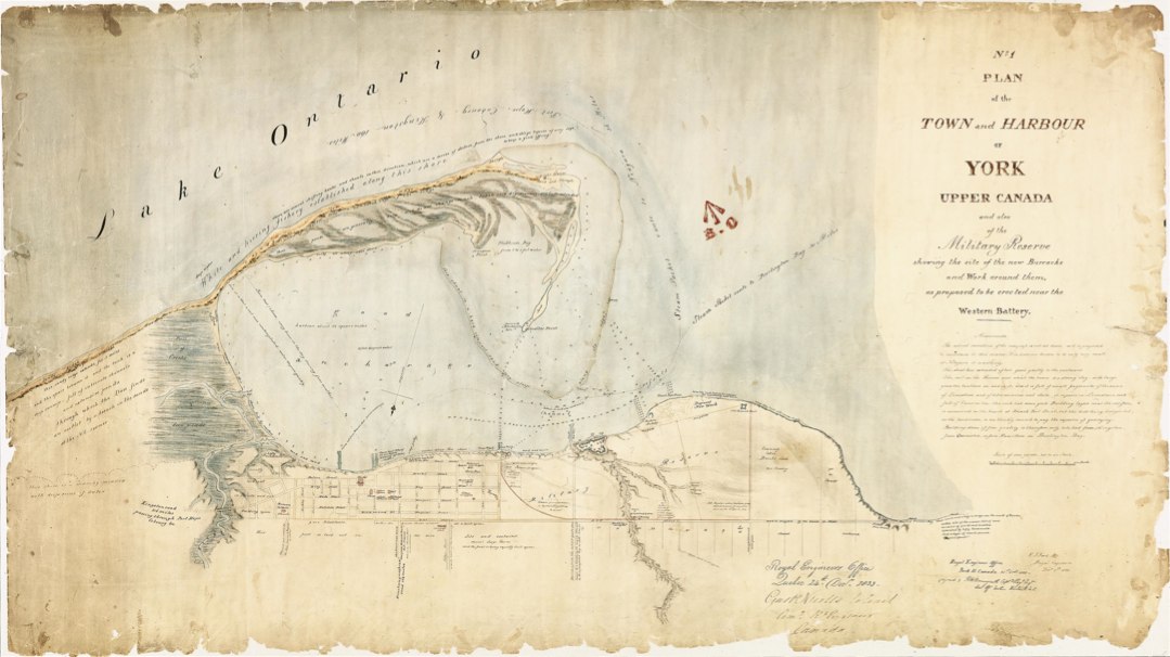 1833 Bonnycastle No.1 Plan of the Town and Harbour of York