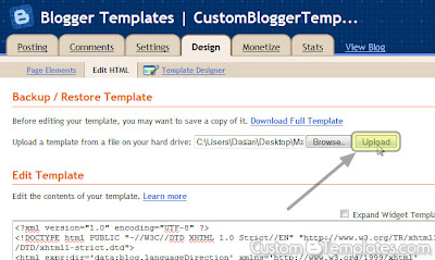 How to Install Custom Template in Blogger Blog