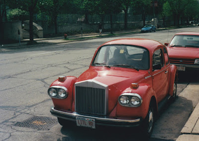 1974 Volkswagen Super Beetle "Rolls-Royce" in Milwaukee, Wisconsin, in December 2001