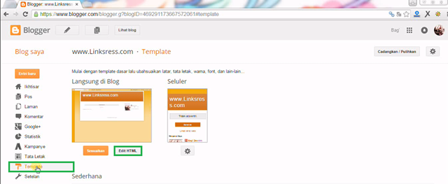 Cara Mengganti Template Blogger dengan Template Gratis