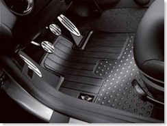 Mini Pedals Lay Out with all weather Floor Mats
