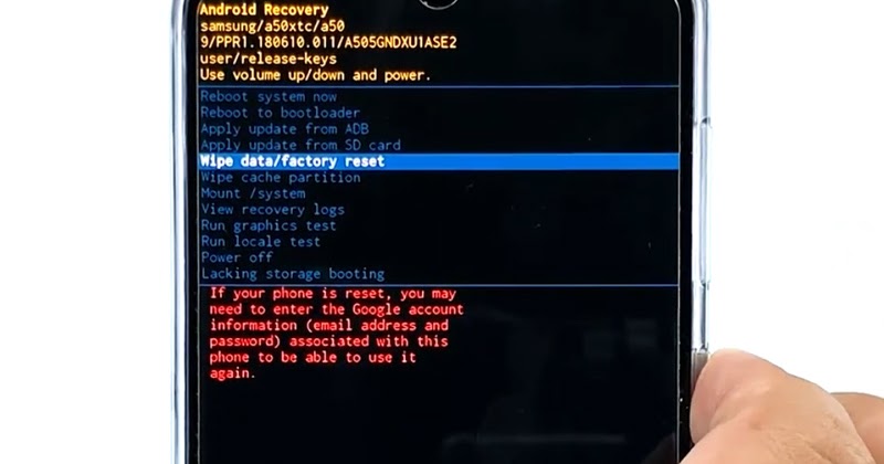 Cara Hard Reset Samsung Galaxy A50 Untuk Mengatasi Bug