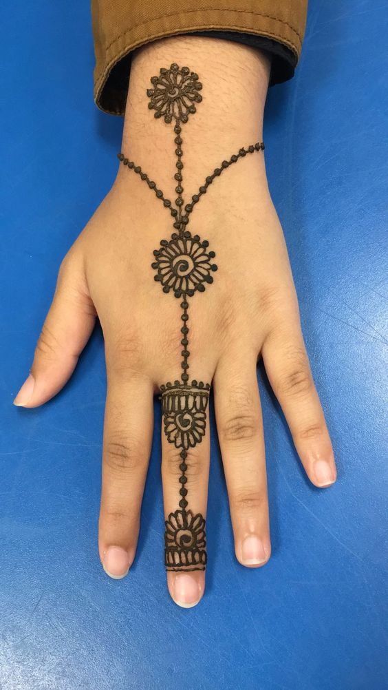 Easy Mehndi Design Simple And Beautiful Arabic Henna For Wedding