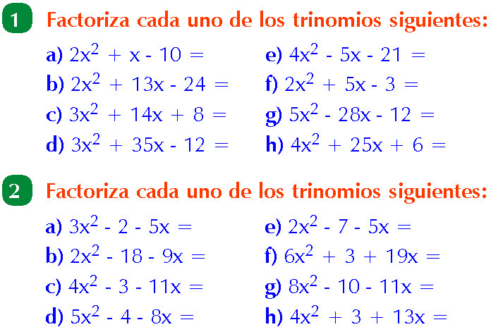 Factorizacion Por Aspa Simple Problemas Resueltos Y Ejercicios