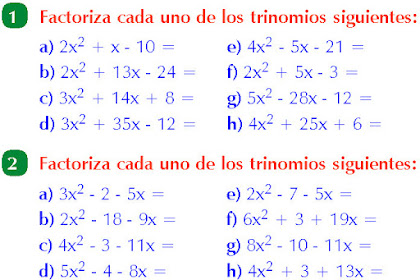 Trinomio De La Forma X2bxc Método Del Aspa