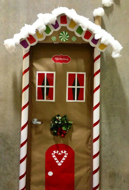 Decoraciones de navidad para puertas gengibre