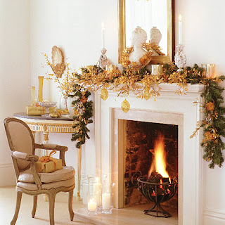 Christmas fireplace mantel decorations