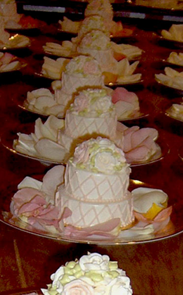 Diamond Elegance Mini Wedding Cakes by Scrumptions 5600 Post Rd
