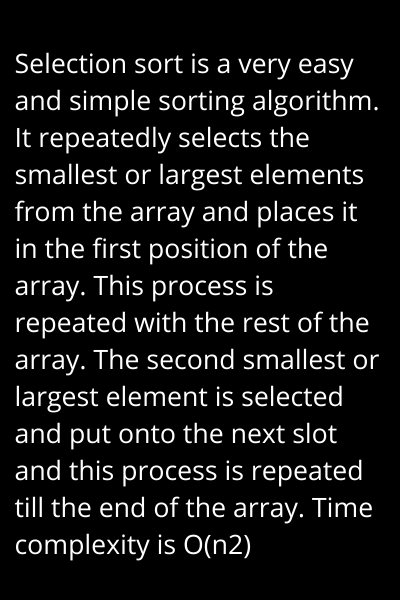 Selection sort