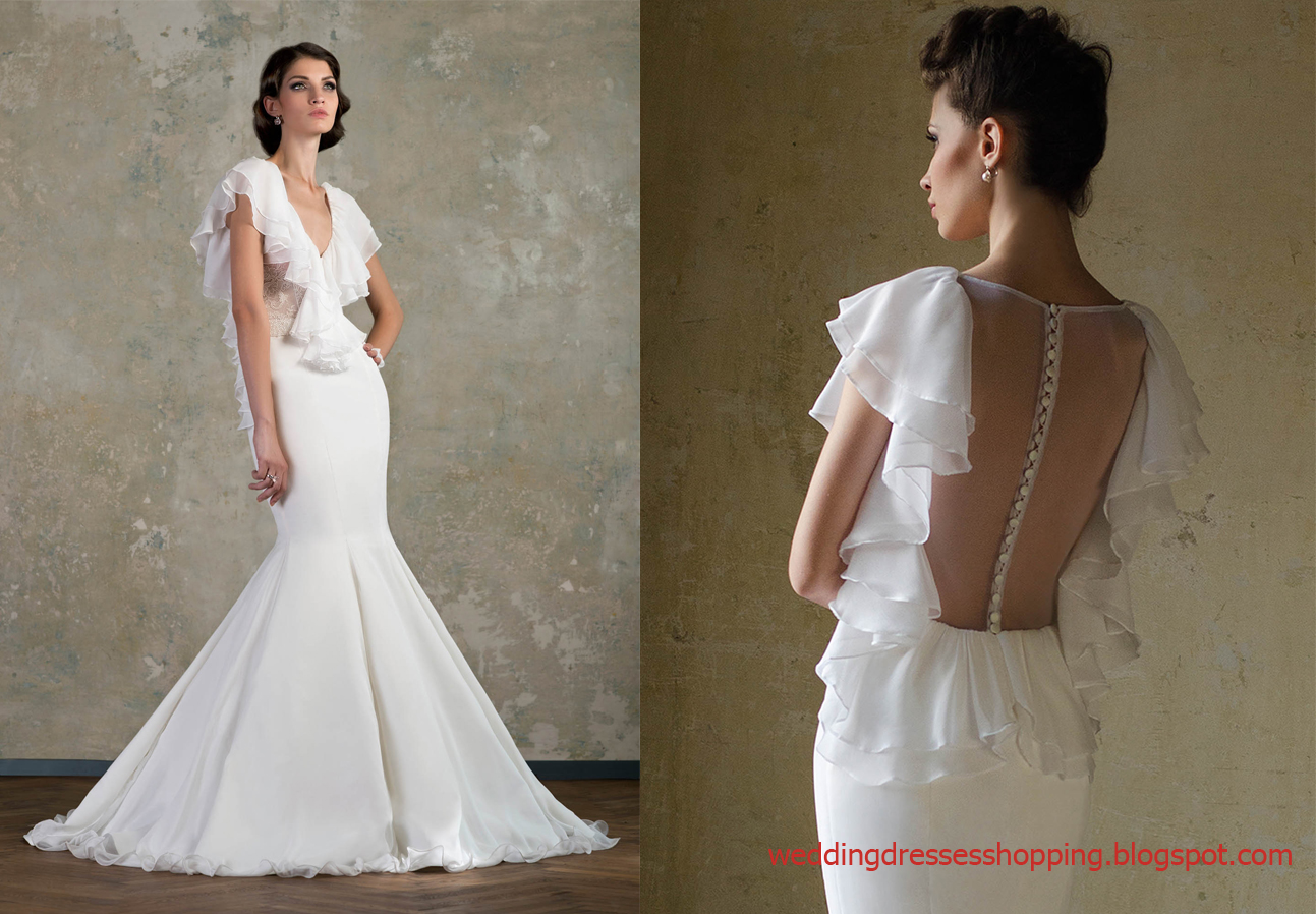 Wedding Dresses 2014 New Trend:Ruffled Neckline