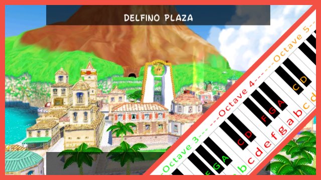 Delfino Plaza (Super Mario Sunshine) Piano / Keyboard Easy Letter Notes for Beginners