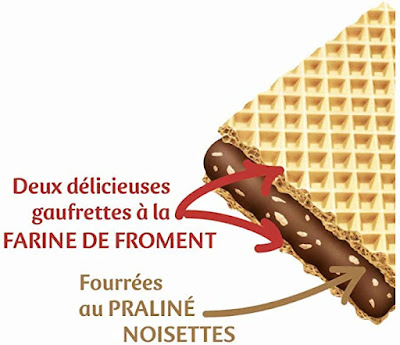 Cémoi - Etui Quadro Pocket Gaufrettes Fourrées, Chocolat Praliné,