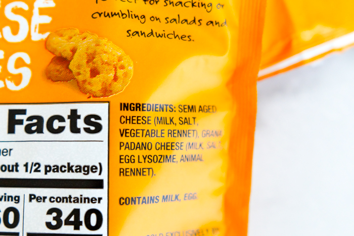 Trader Joe's Oven-Baked Cheese Bites ingredients