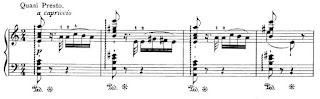 Tema del Capriccio 24, studio 6 di Liszt