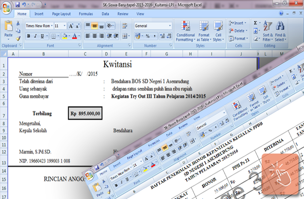 Contoh SK dan Kwitansi LPJ Kegiatan PPDB 2015/2016 Format 